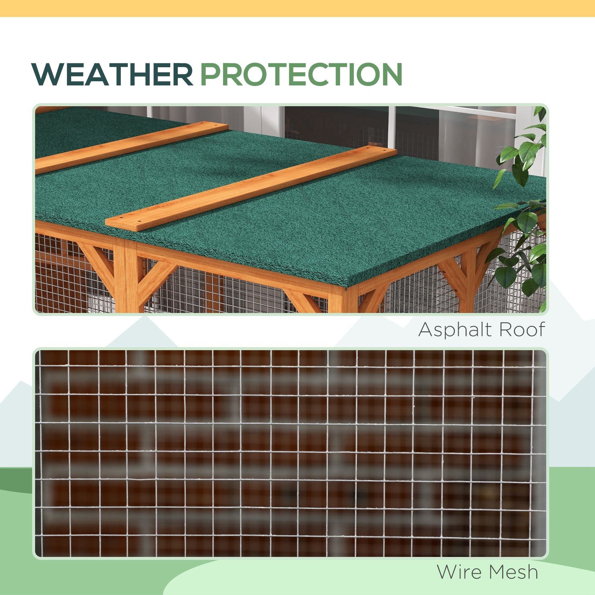 Large Outdoor Cat House for 3 Kitties, Multi-Level Design with Hiding Areas