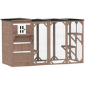 Spacious Multi-Level Outdoor Cat House for Up to 3 Cats
