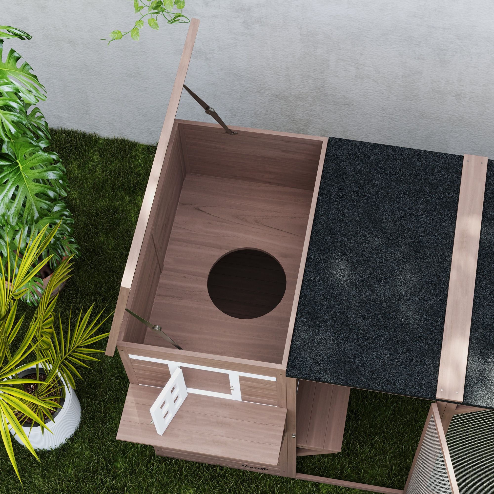 Spacious Multi-Level Outdoor Cat House for Up to 3 Cats