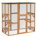 Outdoor Cat House with Six Climbing Ledges, Orange