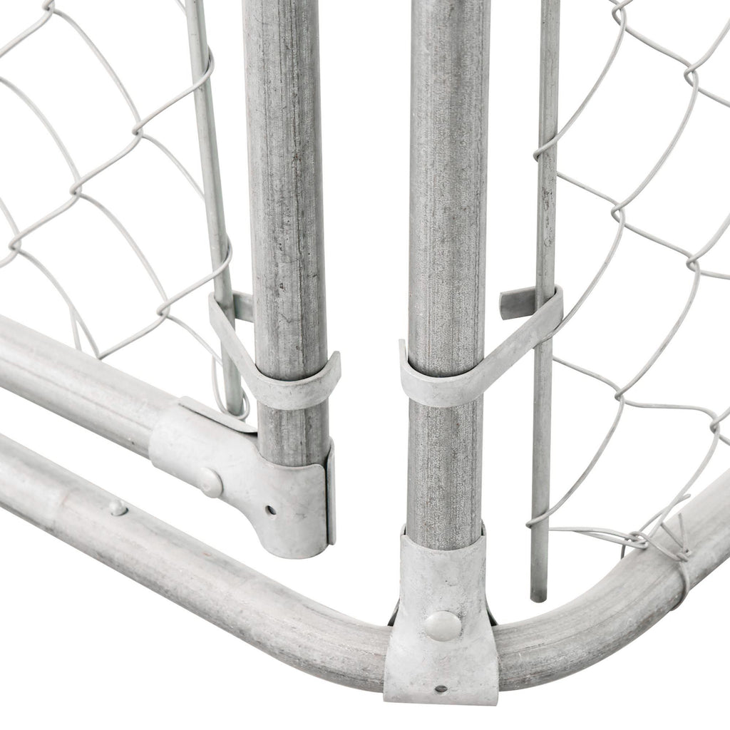 Large Outdoor Dog Kennel,, structured Playpen with Lock, Mesh Sidewalls, Weatherproof Cover, Bla
