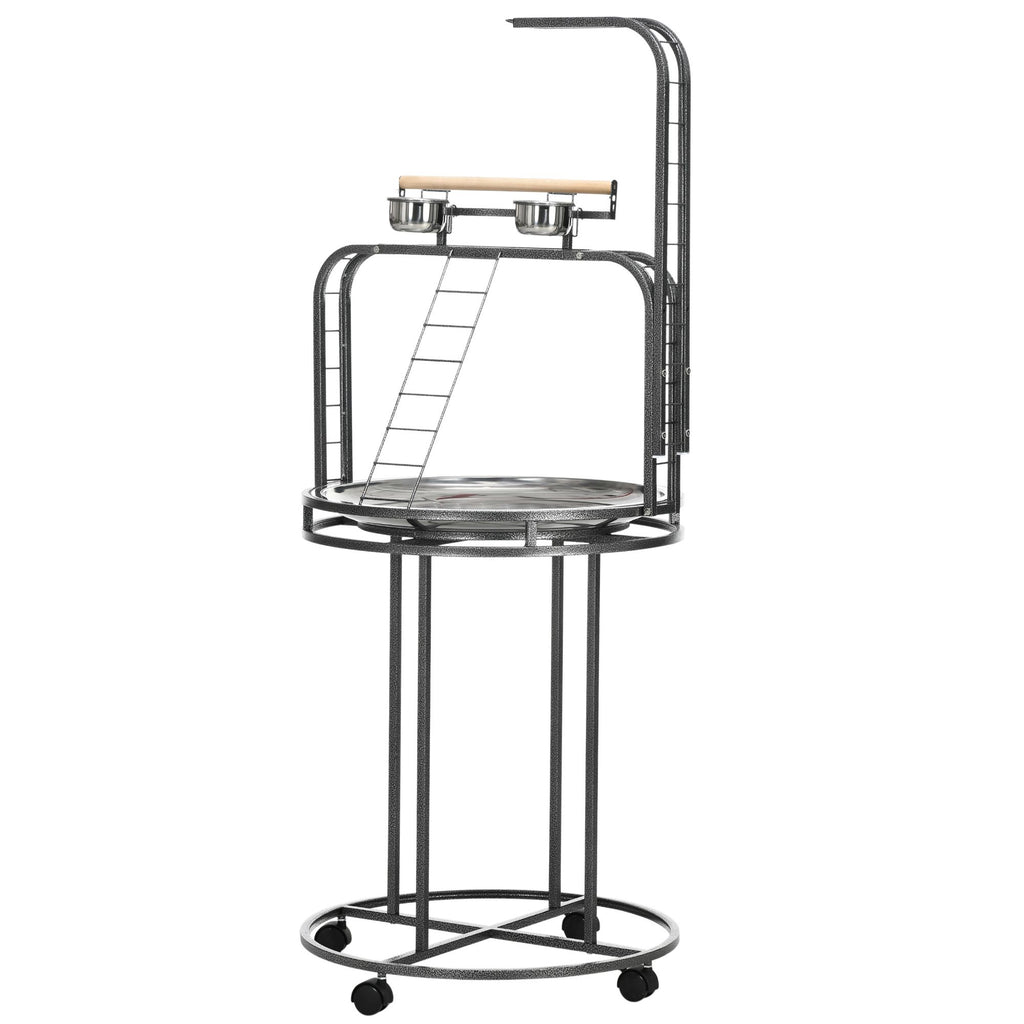 Textured structured Parrot Stand with 3 Ladders and Toy Hook
