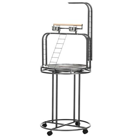 Textured structured Parrot Stand with 3 Ladders and Toy Hook