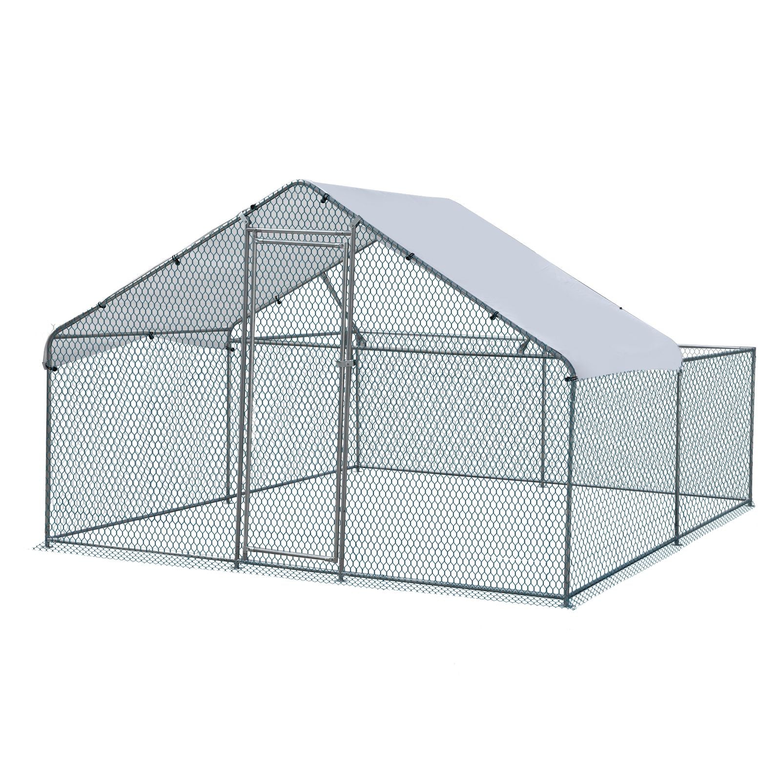 Large Walk-In Chicken Coop with everyday Galvanized Frame and water-ready Anti-UV Cover