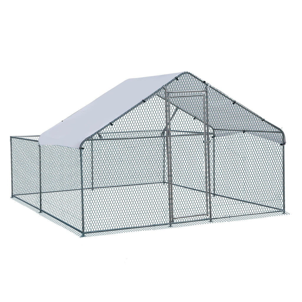 Large Walk-In Chicken Coop with everyday Galvanized Frame and water-ready Anti-UV Cover