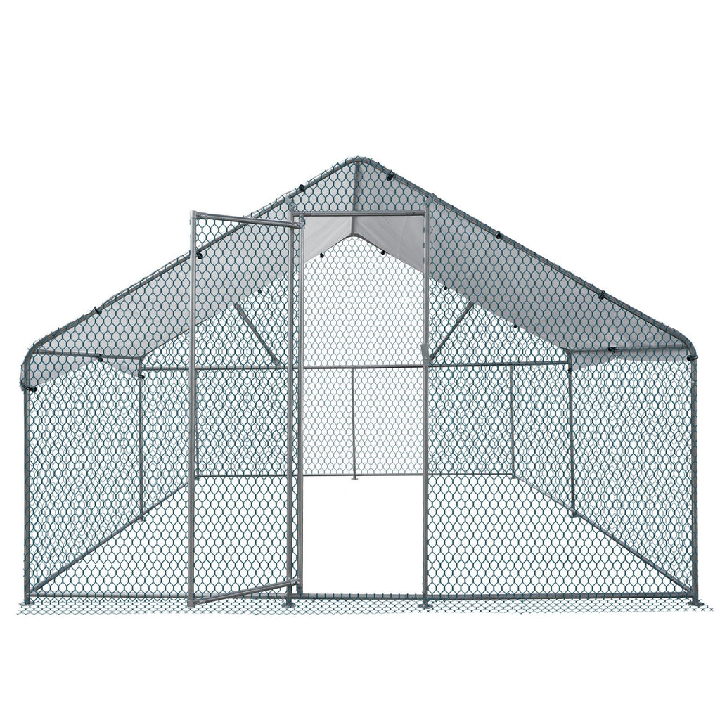 Large Walk-In Chicken Coop with everyday Galvanized Frame and water-ready Anti-UV Cover