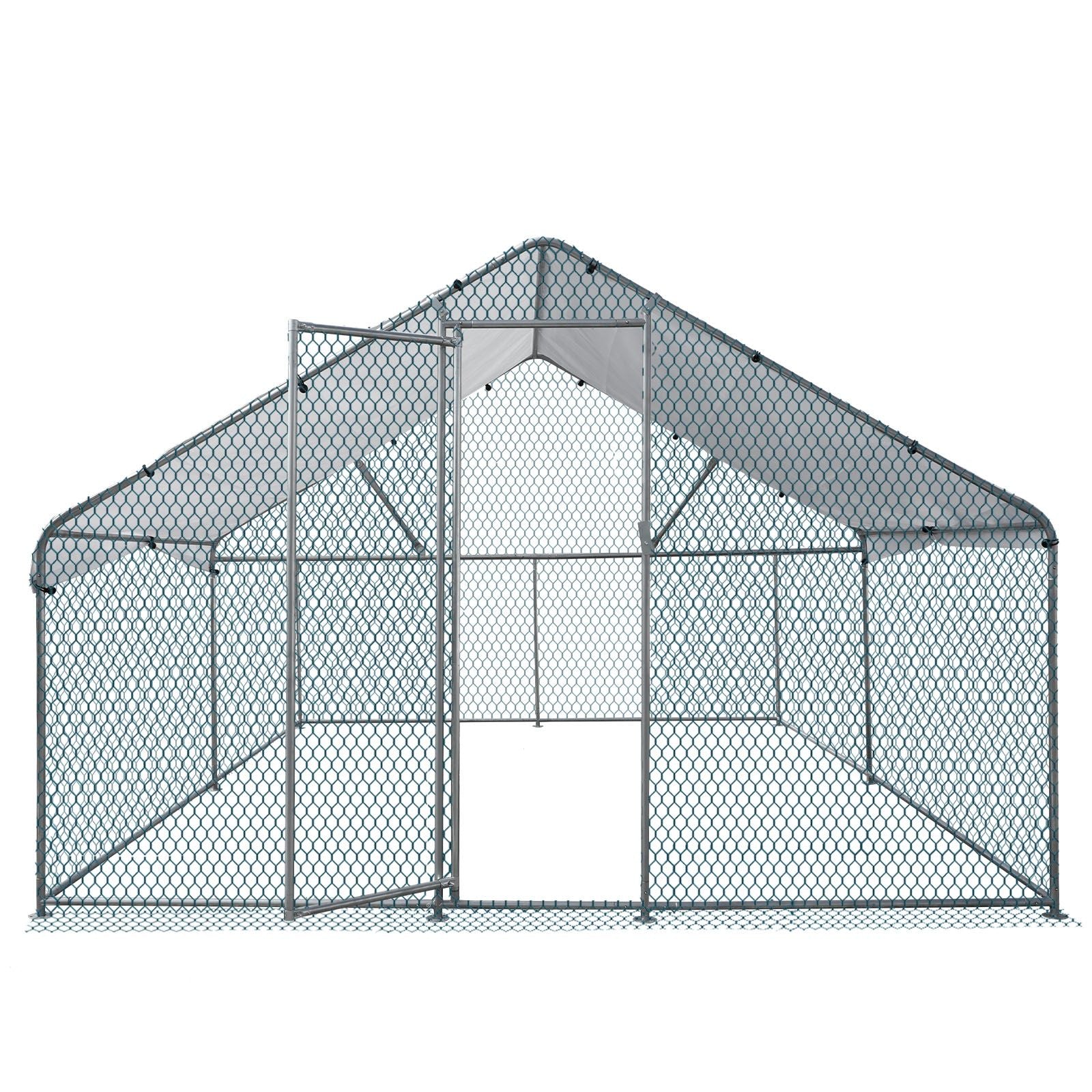 Large Walk-In Chicken Coop with everyday Galvanized Frame and water-ready Anti-UV Cover