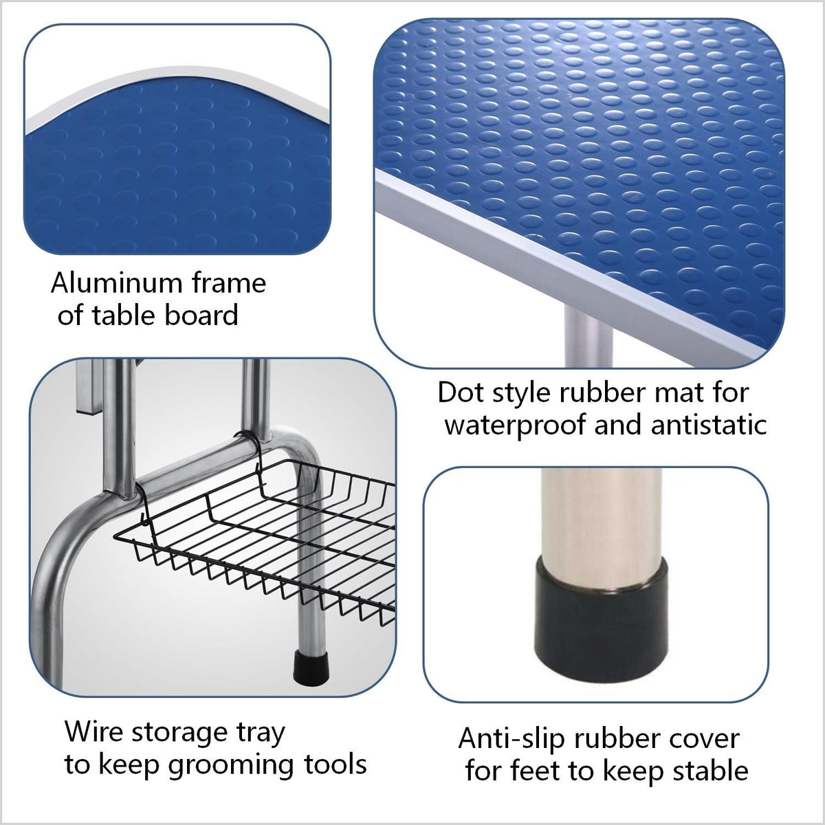 Large practical 46" Folding Pet Grooming Table with Adjustable Arm