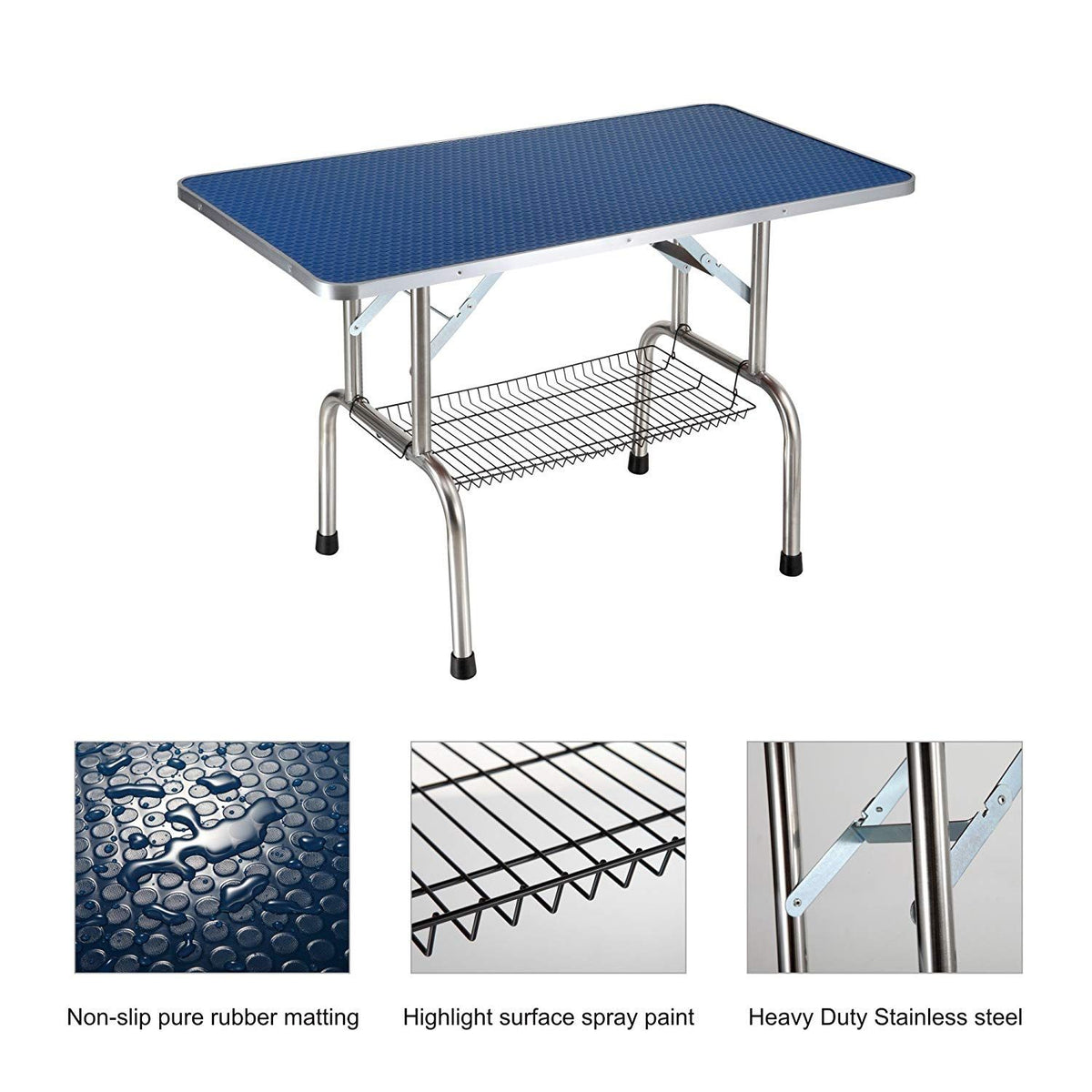 46" Folding Pet Grooming Table with Adjustable Arm and Clamps – image 17
