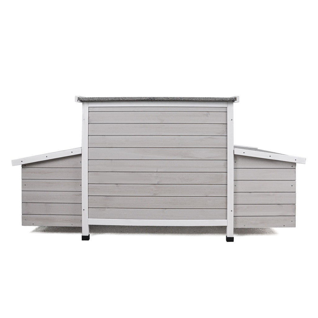 Large furniture-style Chicken Coop with water-ready Base and Secure Latches