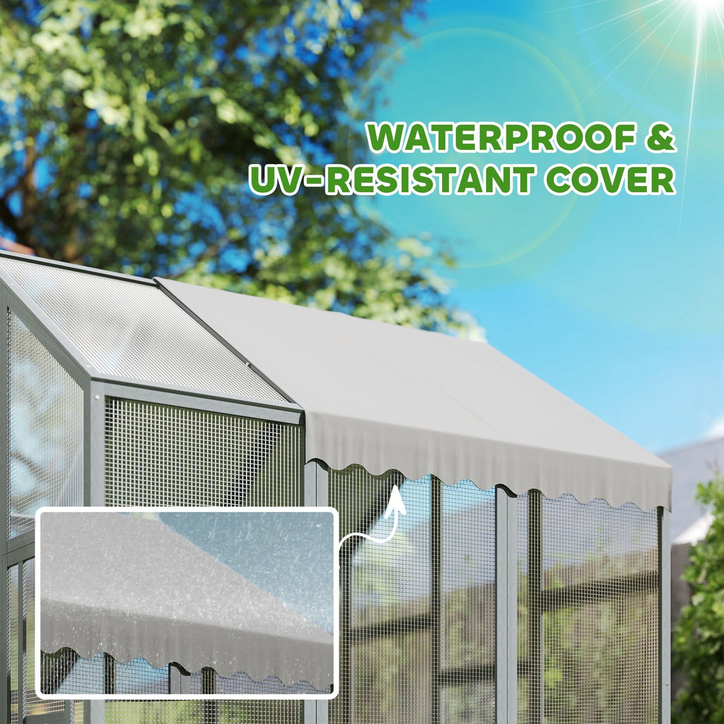 Large furniture-style Chicken Run with Secure Mesh & Weather Cover – Quick Assembly for 6-8 Chickens