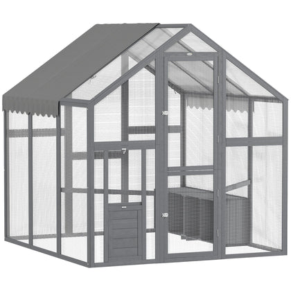 Large furniture-style Chicken Run with Secure Mesh & Weather Cover – Quick Assembly for 6-8 Chickens