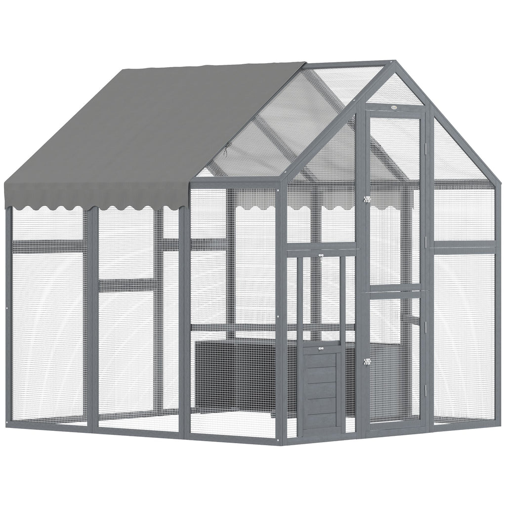 Large furniture-style Chicken Run with Secure Mesh & Weather Cover – Quick Assembly for 6-8 Chickens