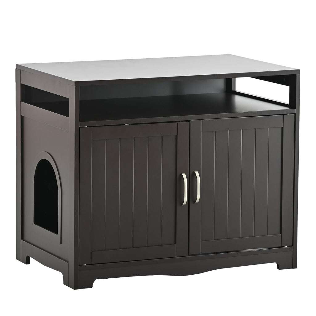 Multi-Functional Cat Litter Box Enclosure with Hidden Plug – Furniture That Hides Mess