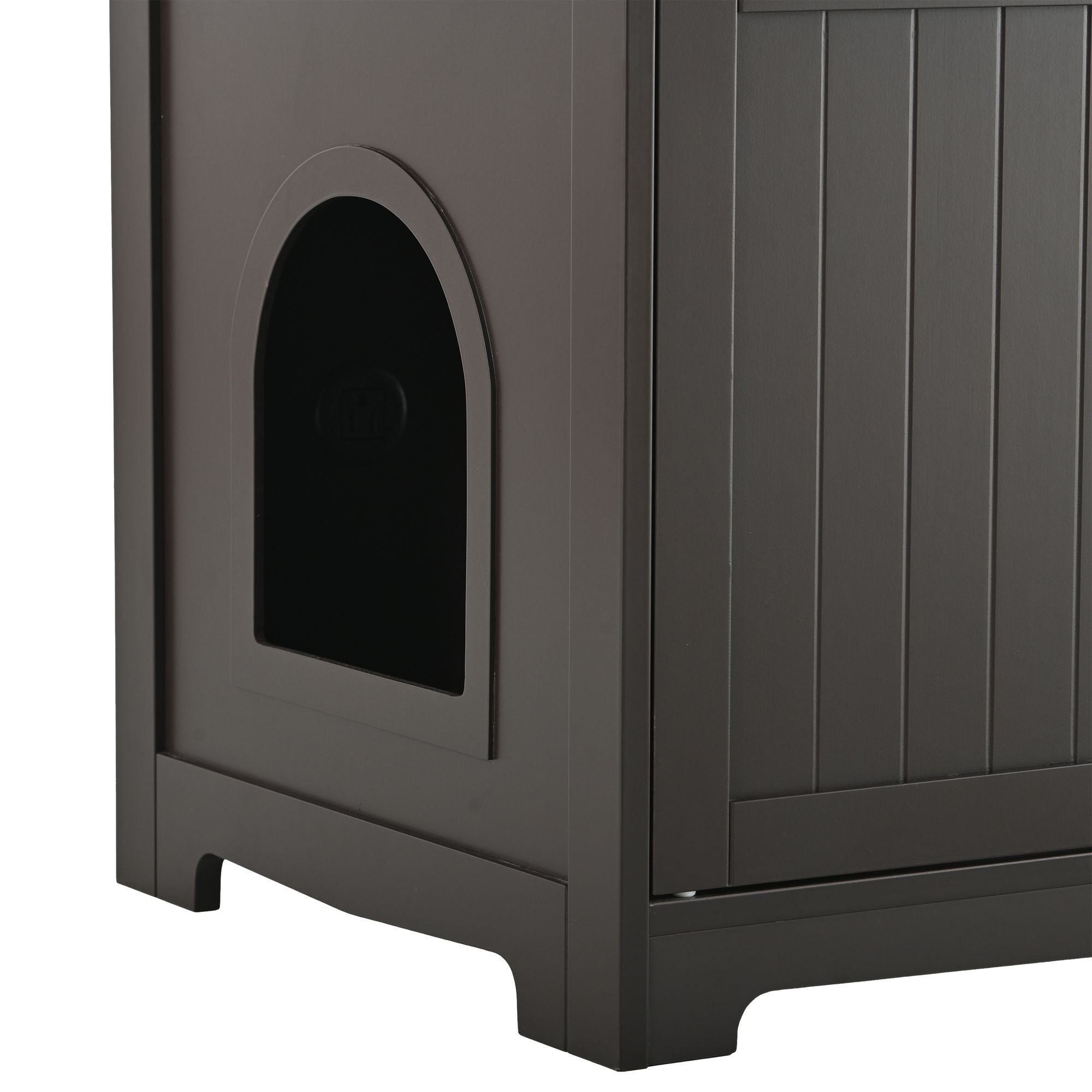 Multifunctional Litter Box Enclosure with Hidden Plug & Storage