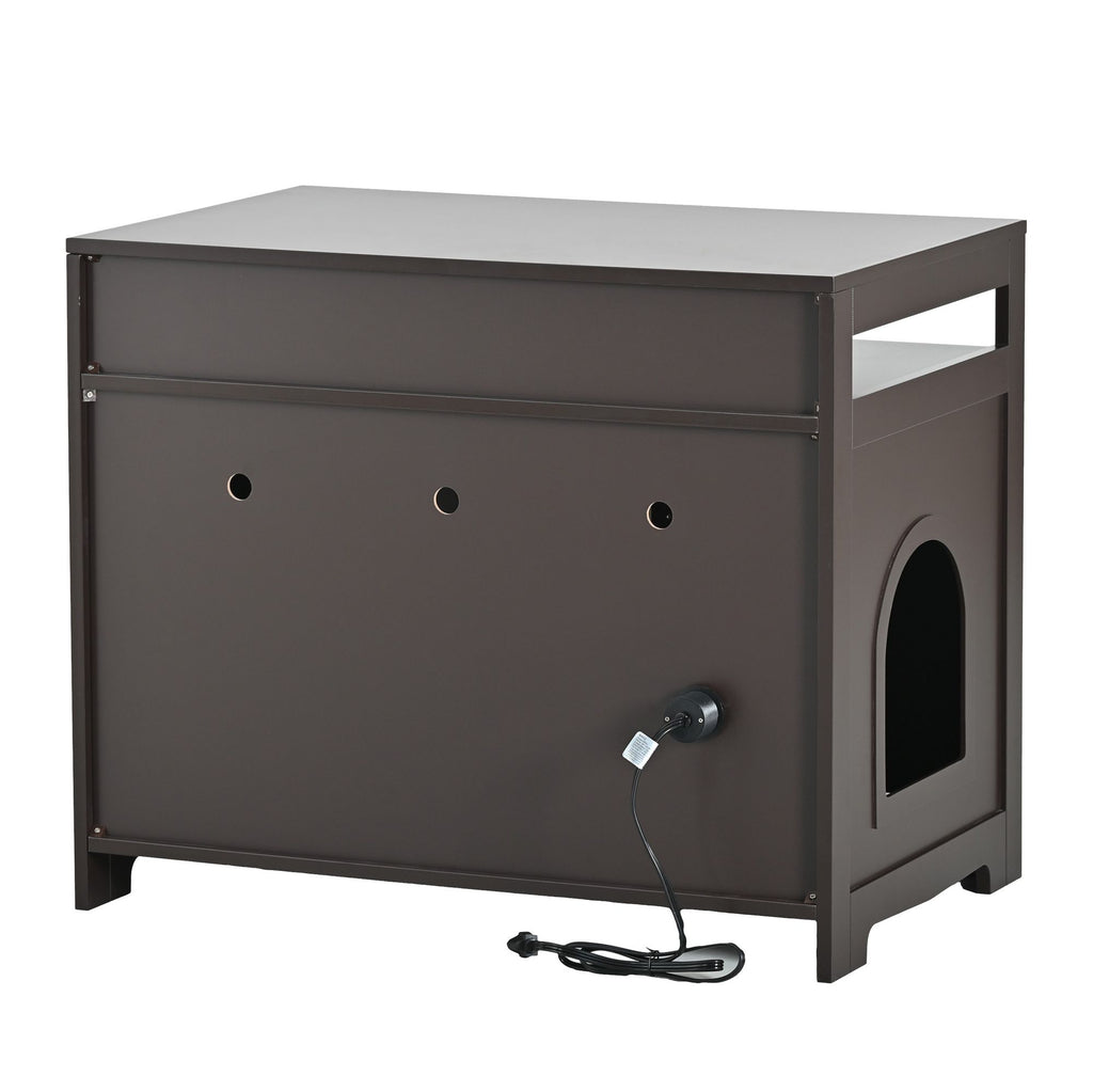 Multi-Functional Cat Litter Box Enclosure with Hidden Plug – Furniture That Hides Mess