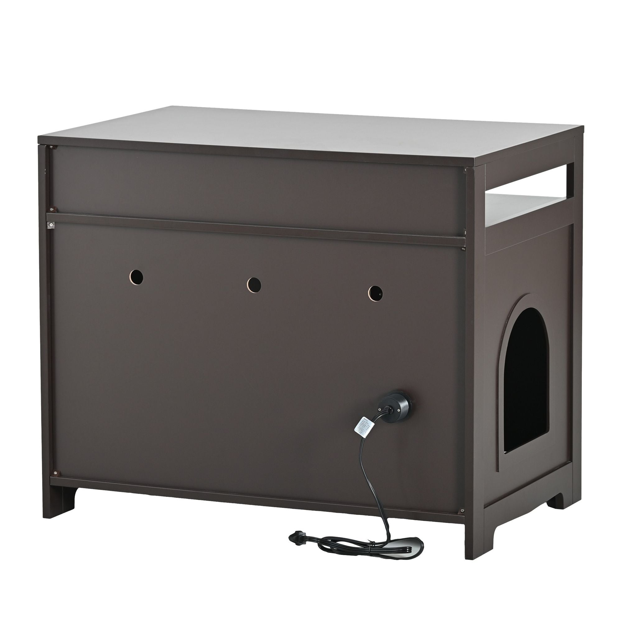 Multi-Functional Cat Litter Box Enclosure with Hidden Plug – Furniture That Hides Mess
