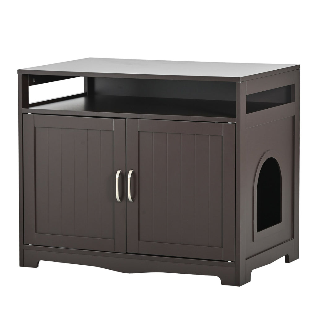 Multi-Functional Cat Litter Box Enclosure with Hidden Plug – Furniture That Hides Mess