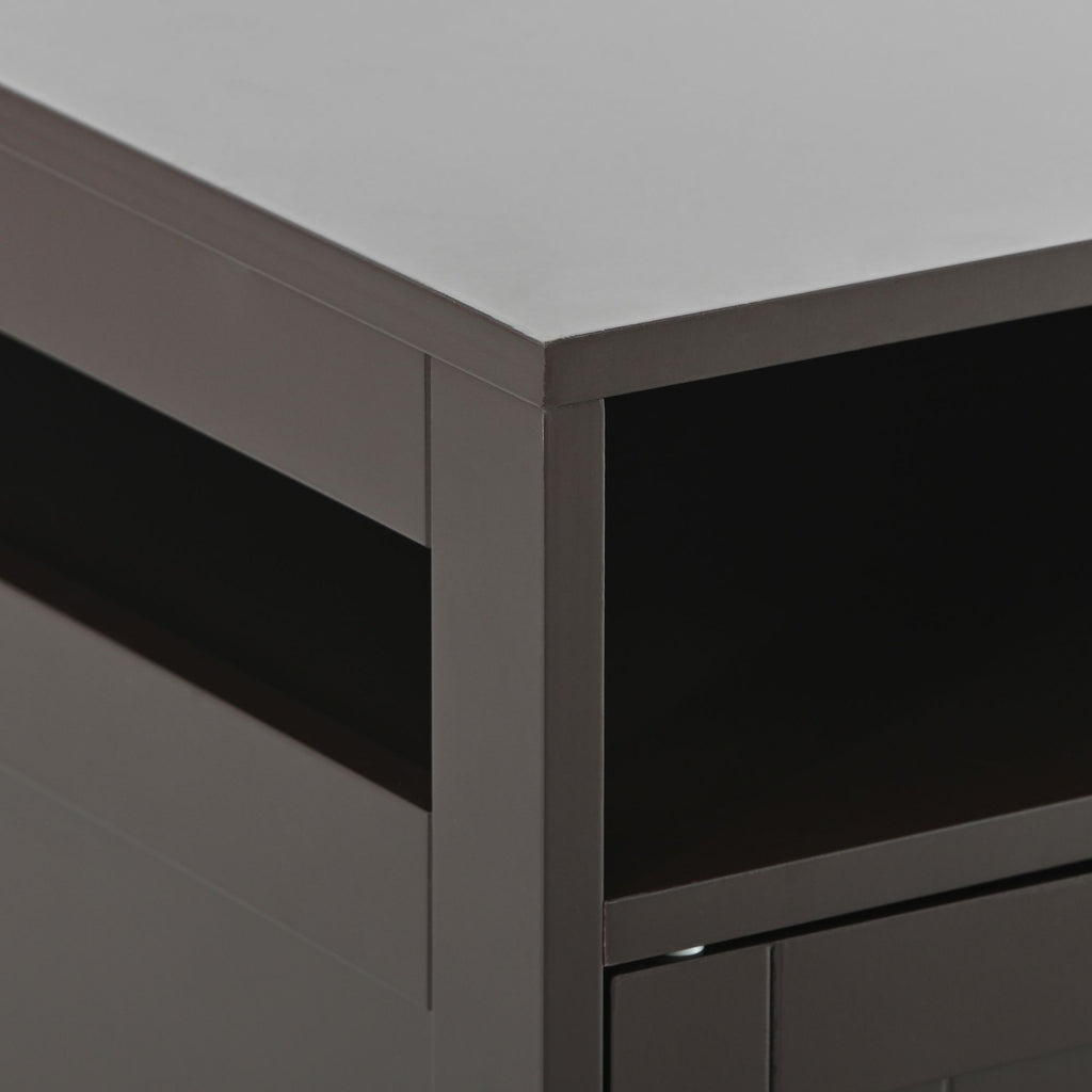 Multifunctional Litter Box Enclosure with Hidden Plug & Storage