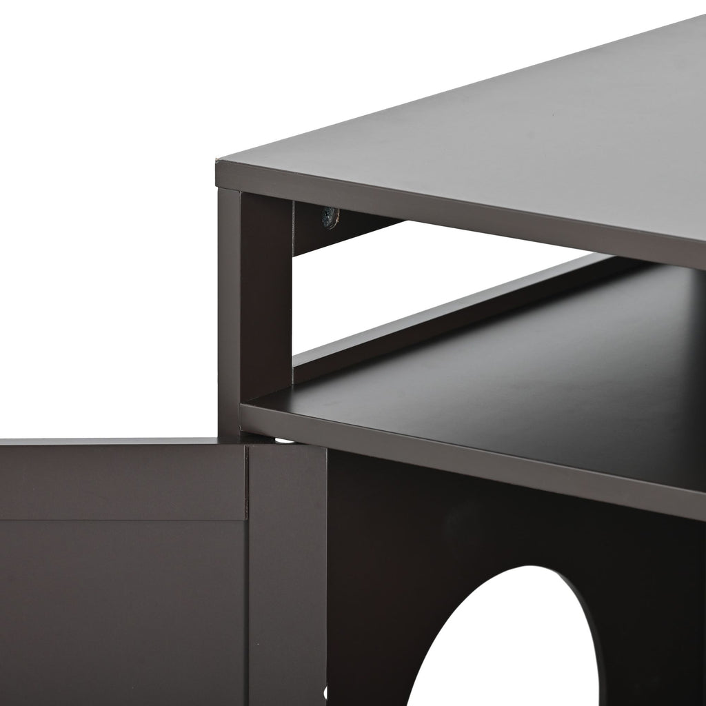Multi-Functional Cat Litter Box Enclosure with Hidden Plug – Furniture That Hides Mess