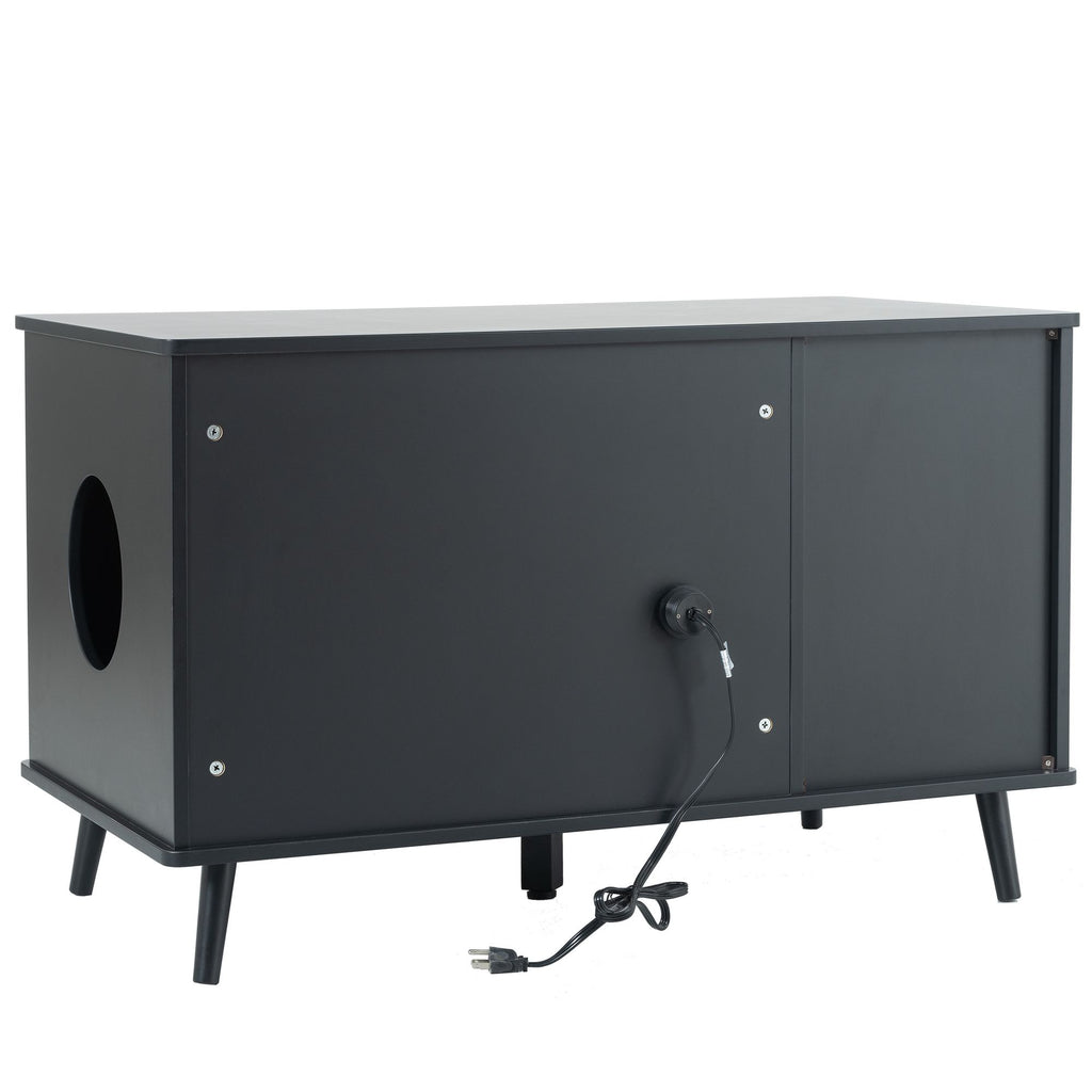 Hide the Mess, Show the Style: Cat Litter Box Enclosure with Hidden Plug & Storage