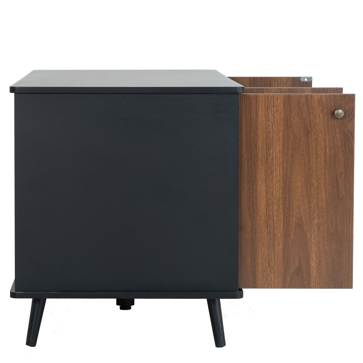 Multi-Functional Cat Litter Box Enclosure with Hidden Plug and 3 Doors