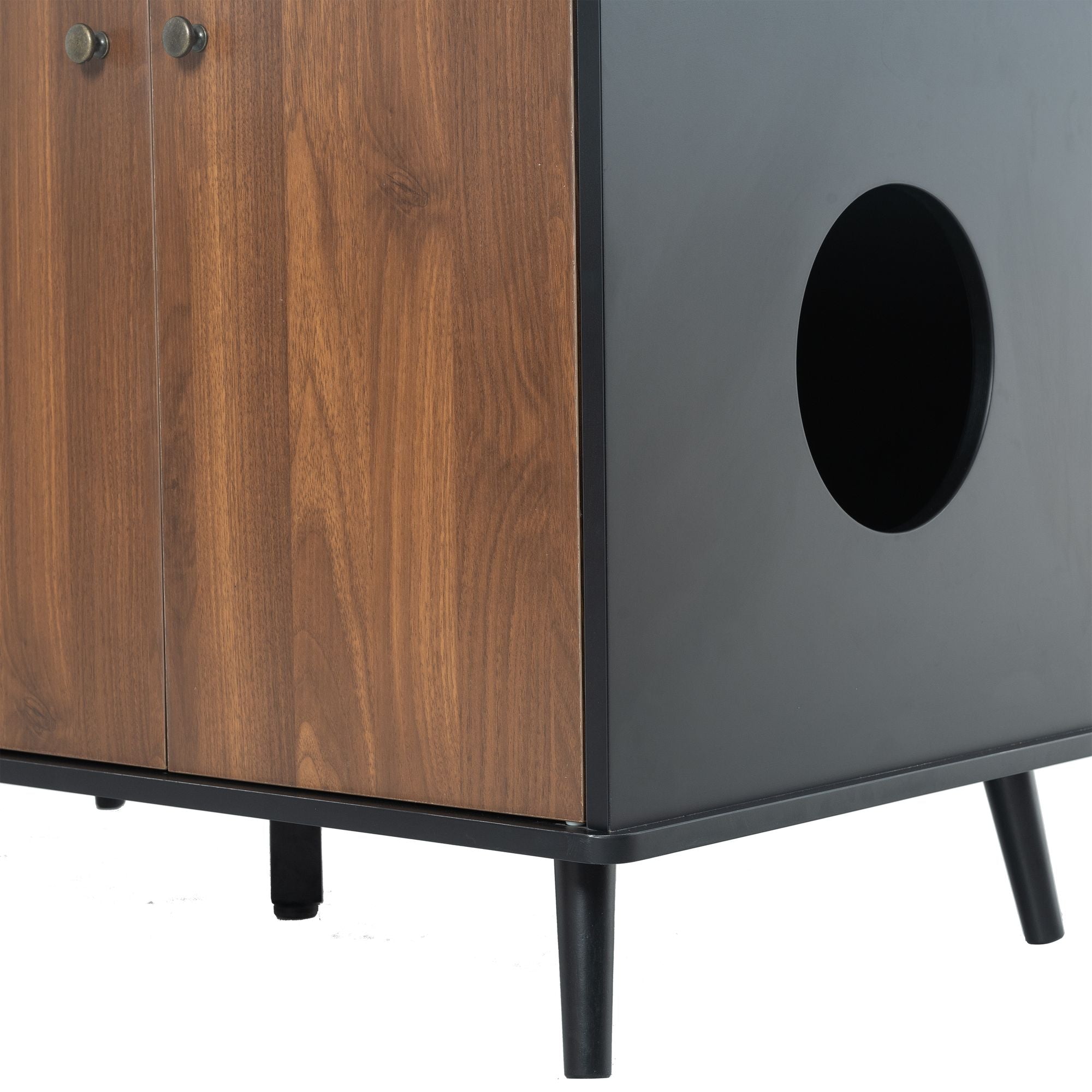 Hide the Mess, Show the Style: Cat Litter Box Enclosure with Hidden Plug & Storage