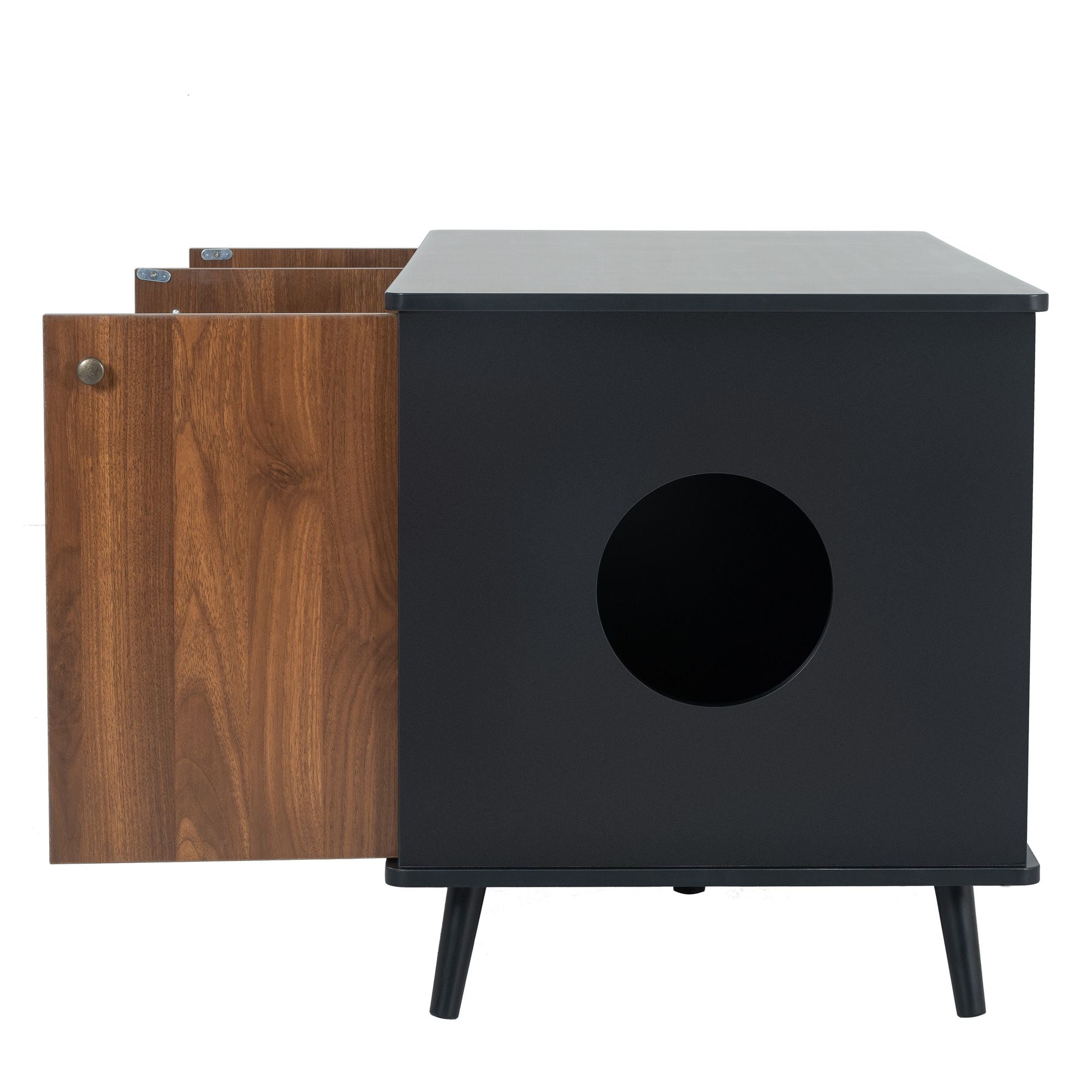 Hide the Mess, Show the Style: Cat Litter Box Enclosure with Hidden Plug & Storage