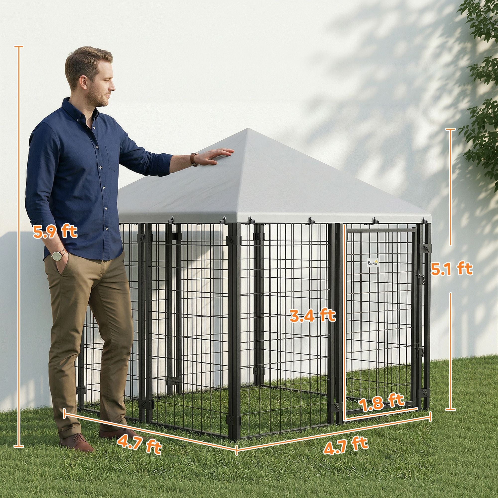 Secure & Shaded Dog Run with Escape-Proof Design