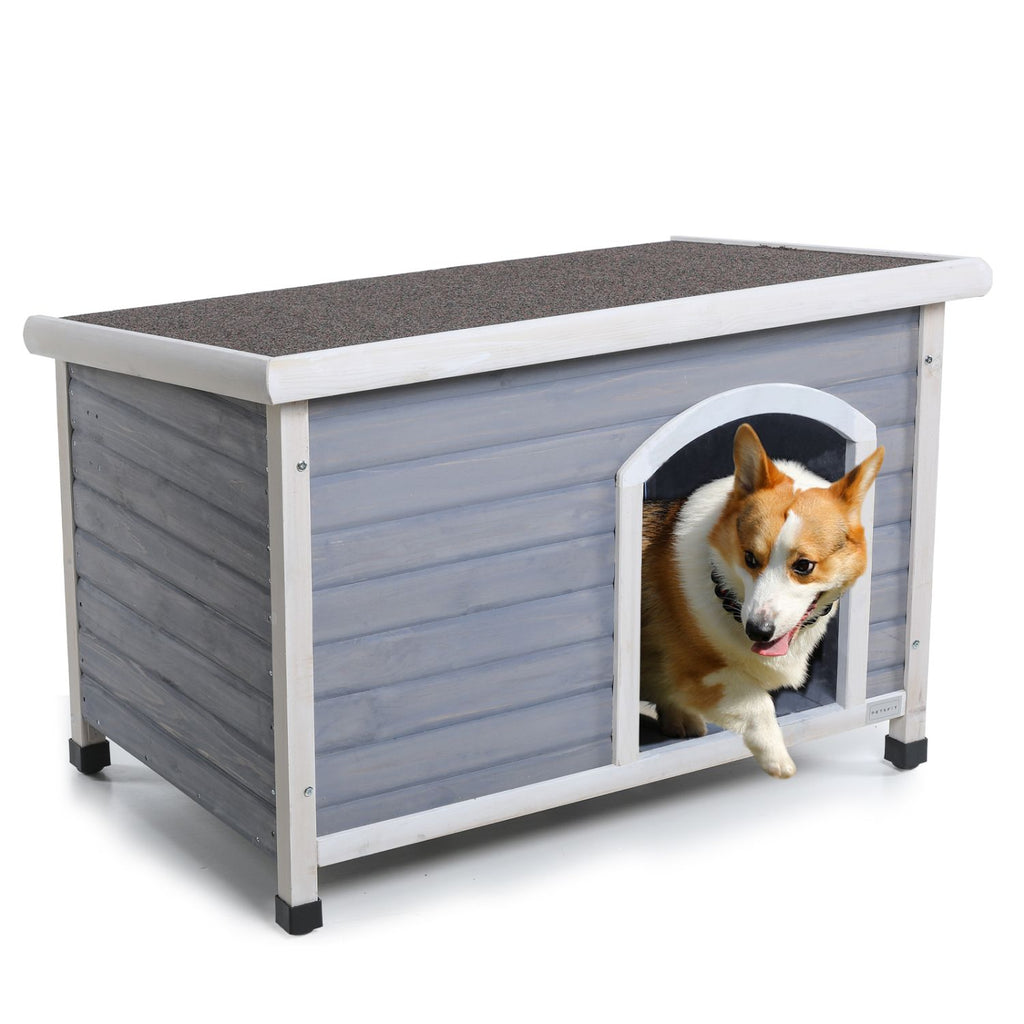 Medium furniture-style Outdoor Dog House – Weatherproof Roof, Elevated Floor, Adjustable