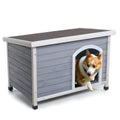 Medium furniture-style Outdoor Dog House – Weatherproof Roof, Elevated Floor, Adjustable