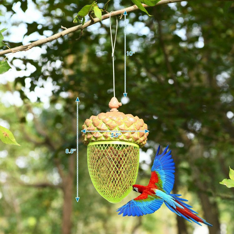 Transform Your Yard into a Bird Paradise with This Acorn-Shaped Feeder