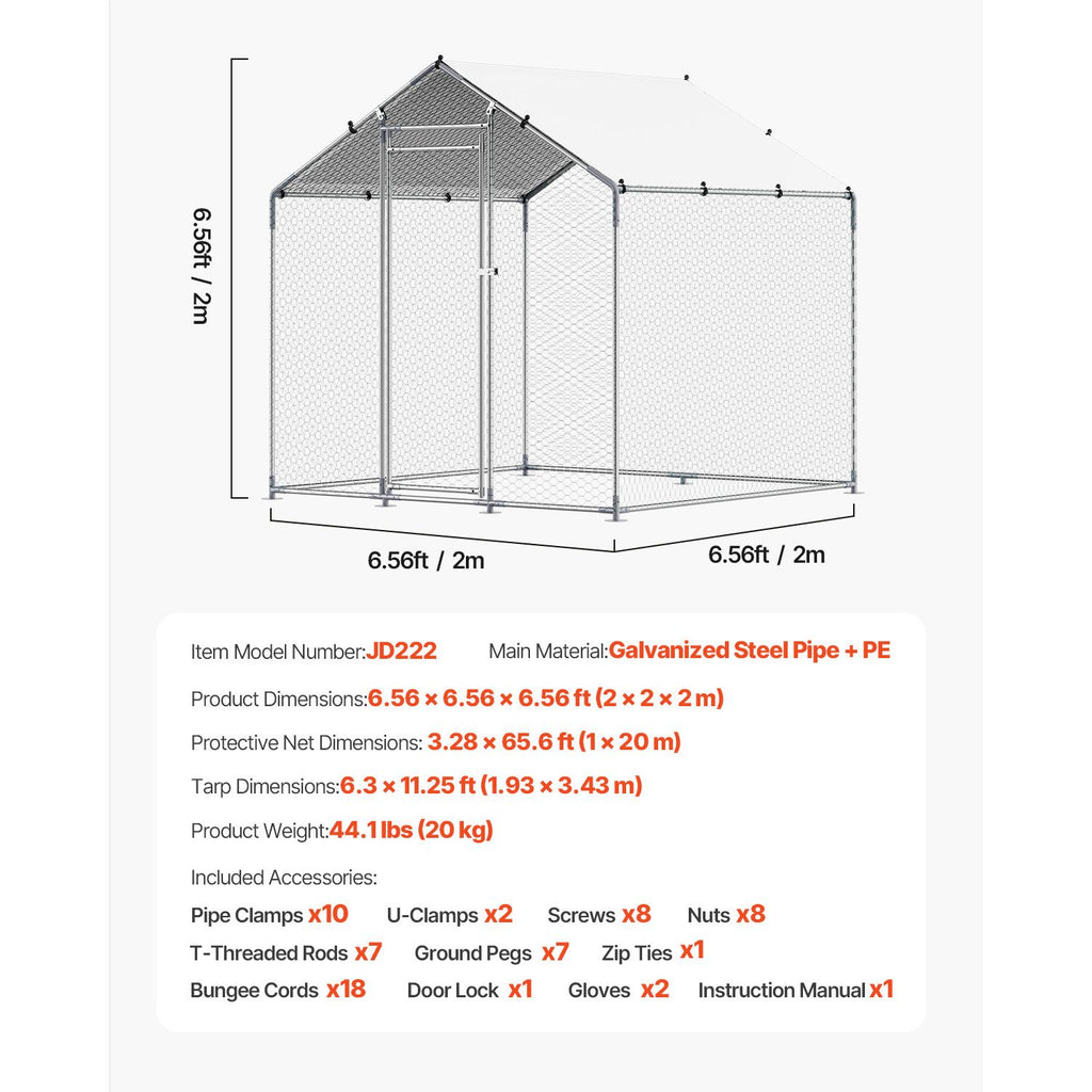 Walk-in Chicken Coop with Spire Roof and Security Lock