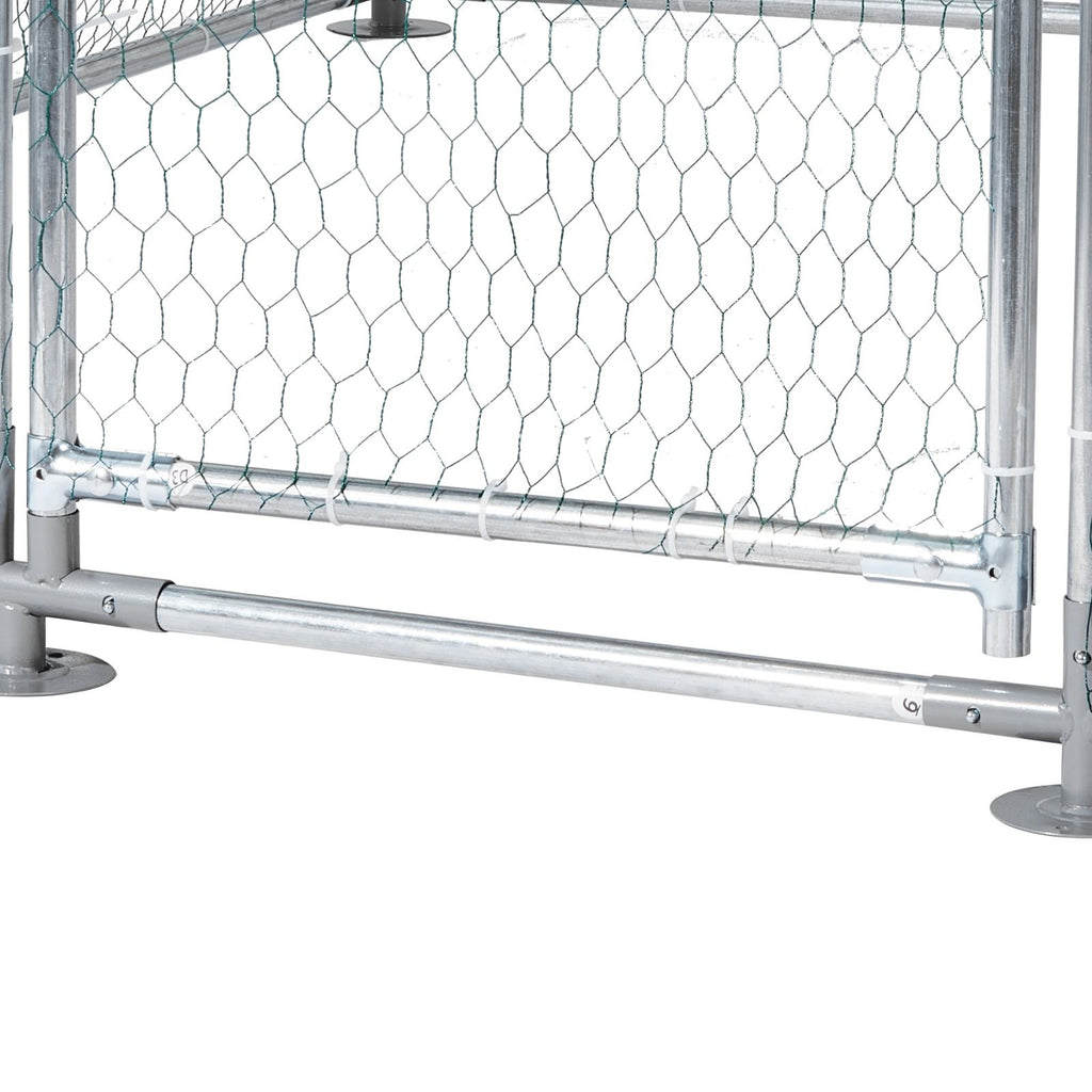 Walk-in Chicken Coop with Spire Roof and Security Lock
