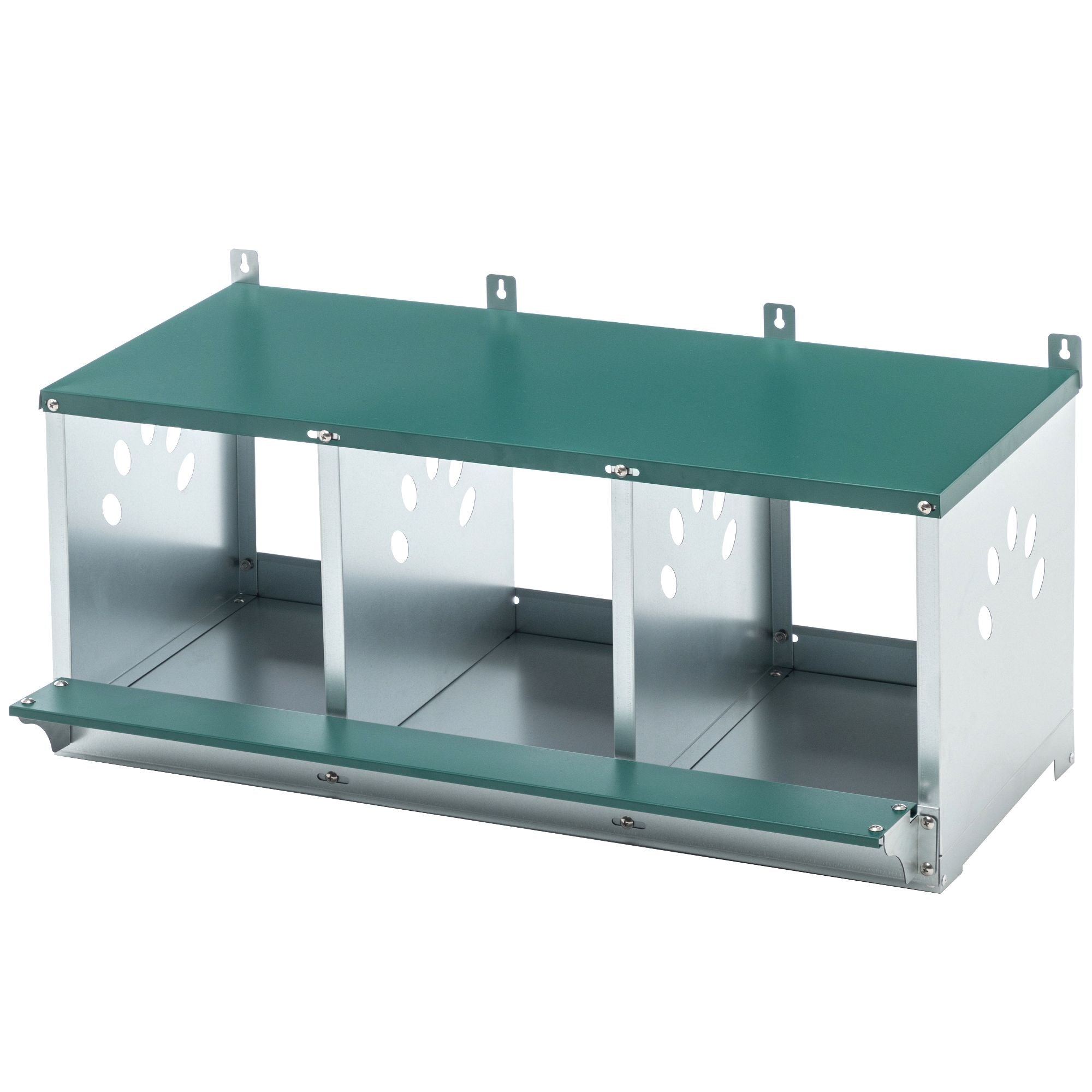 Galvanized structured 3-Compartment Nesting Box for Chickens – everyday & Easy to Assemble