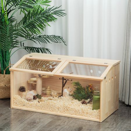 Middle Transparent furniture-style Hamster Cage – Spacious Small Pet Habitat