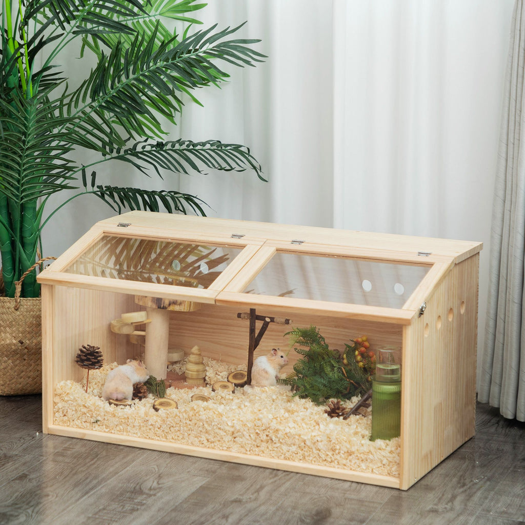 Middle Transparent furniture-style Hamster Cage – Spacious Small Pet Habitat
