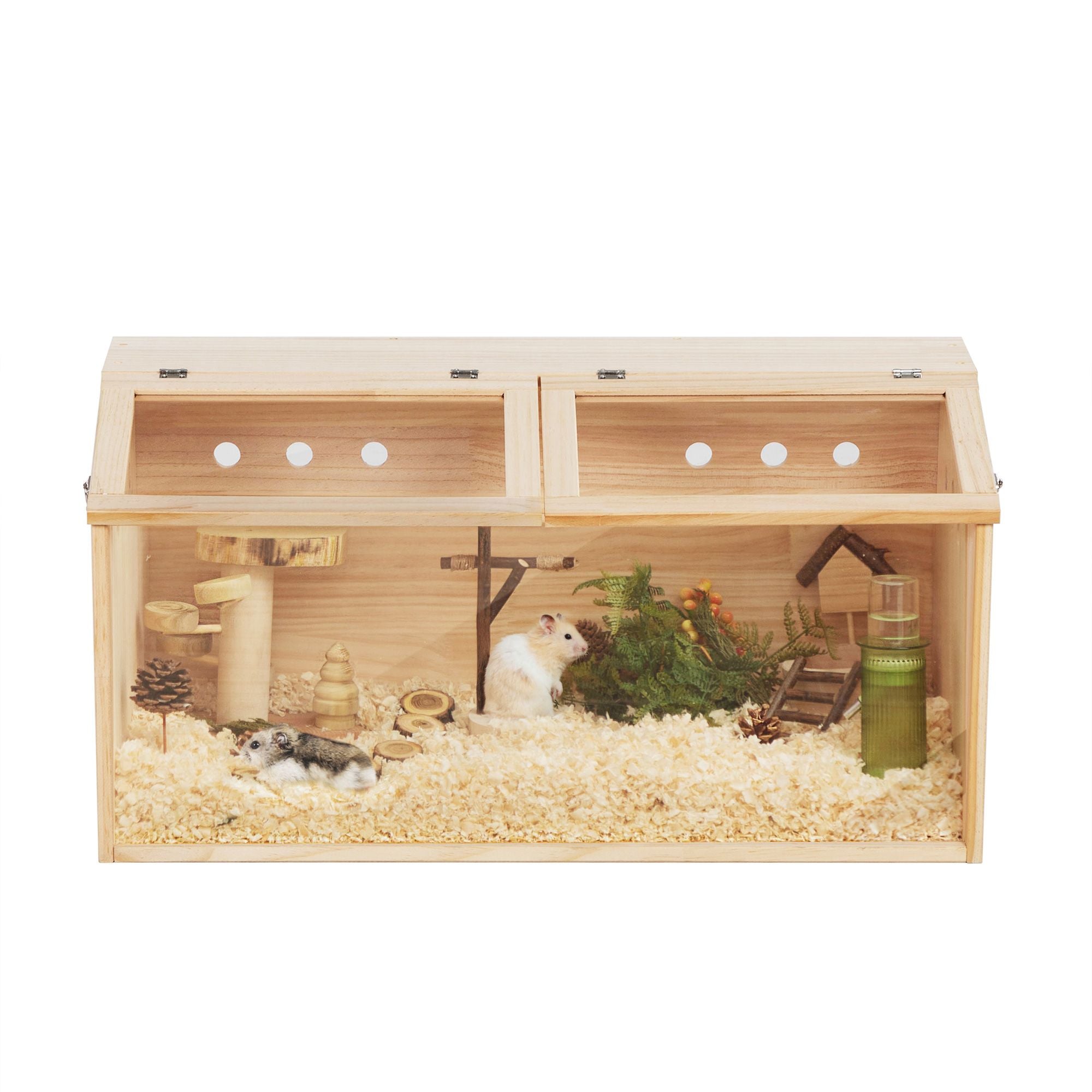 Middle Transparent furniture-style Hamster Cage – Spacious Small Pet Habitat