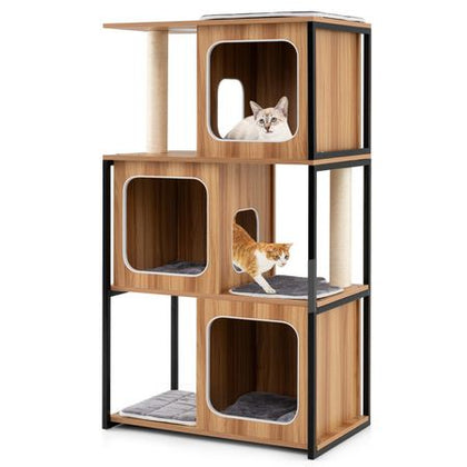 Modern Cat Tree: 3 Cozy Condos for Multi-Cat Households
