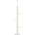 Adjustable Floor-to-Ceiling Cat Tree with 4 Platforms and Scratching Post