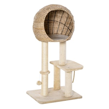 Multifunctional Cat Activity Center with Sisal Posts and Cozy Condo