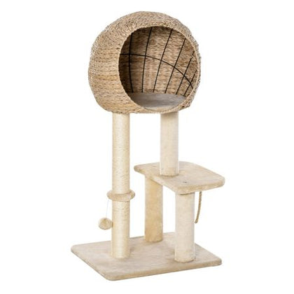 Multifunctional Cat Activity Center with Sisal Posts and Cozy Condo