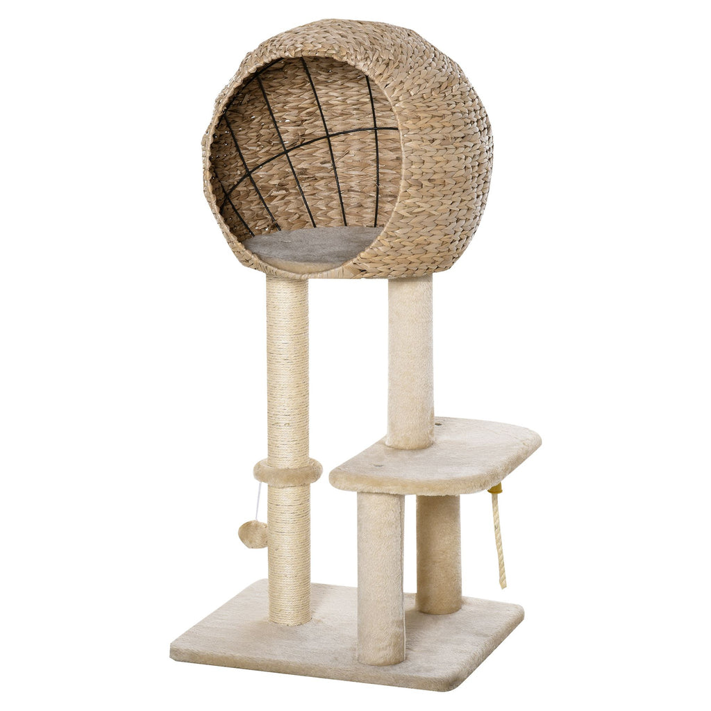 Multifunctional Cat Activity Center with Sisal Posts and Cozy Condo
