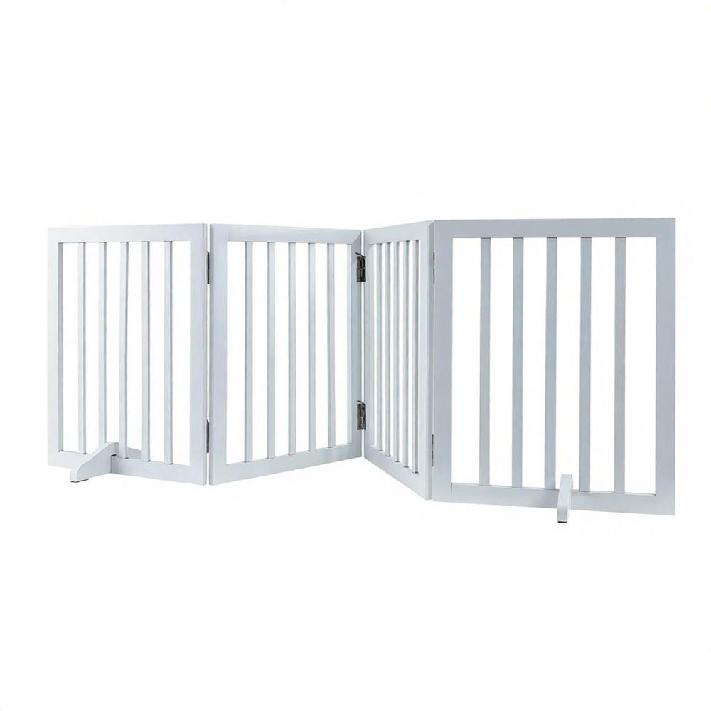Modern Pet Barrier with Freestanding 80.3 Inches for Indoor