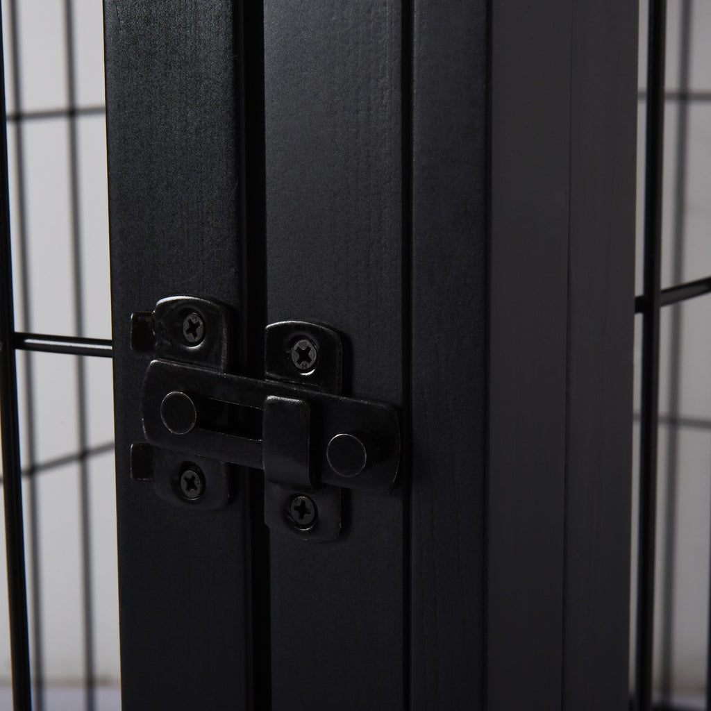 Modern furniture-style Dog Crate Furniture Double Door for Small Dogs Stylish Black