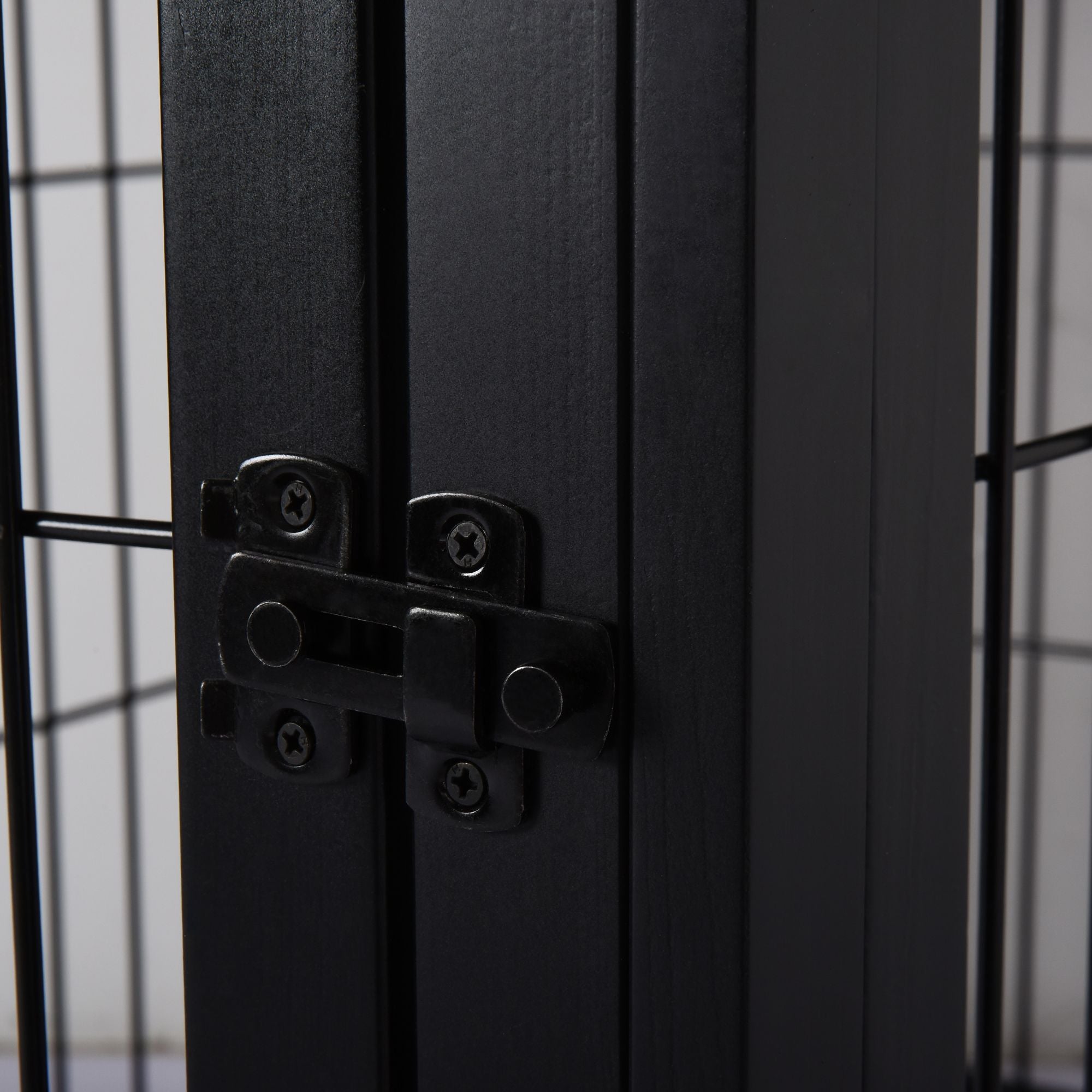 Modern furniture-style Dog Crate Furniture Double Door for Small Dogs Stylish Black
