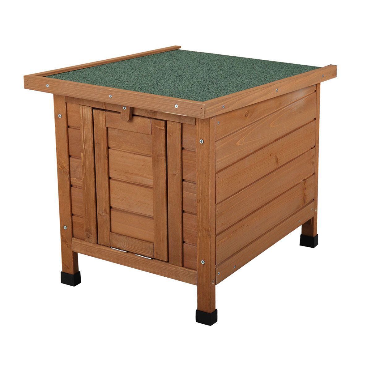 Modern furniture-style Rabbit Cat Dog Hutch, Indoor/Outdoor Retreat House with Openable Roof for Small Pets