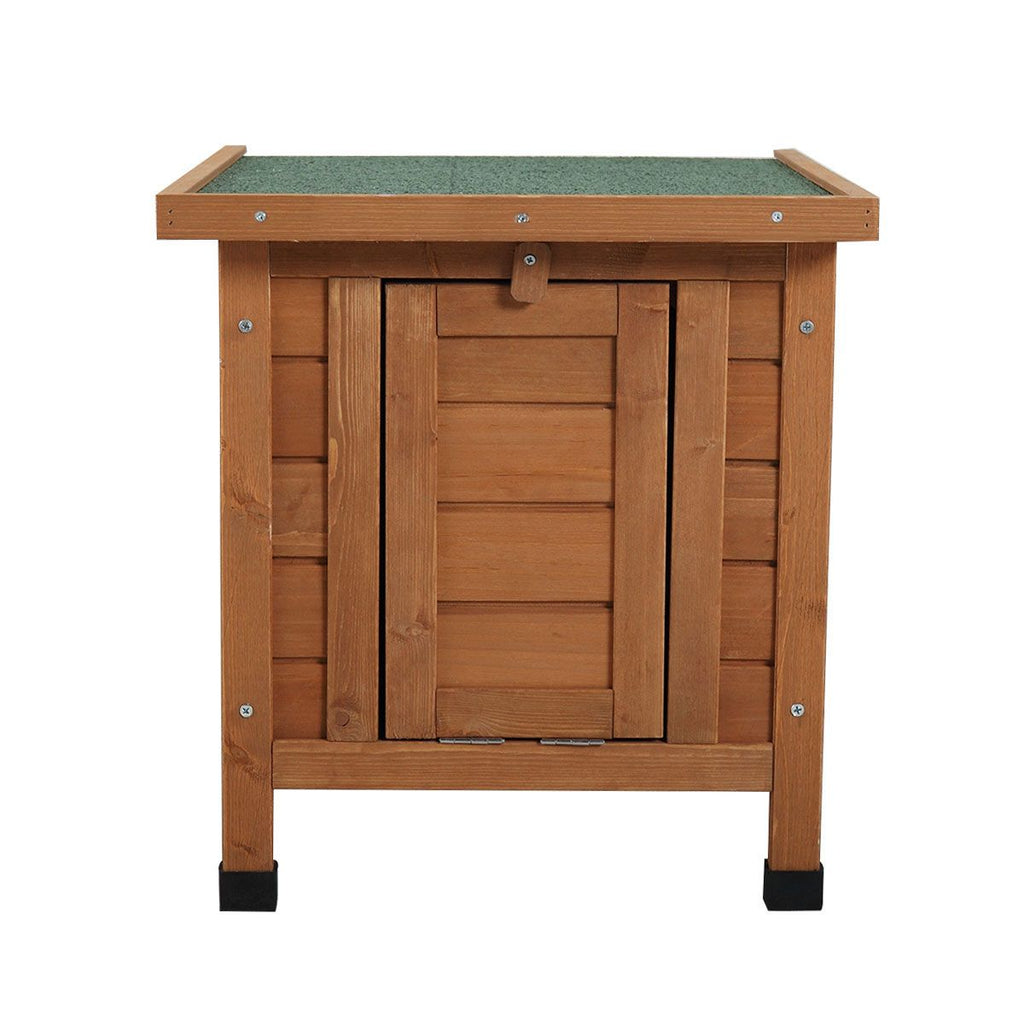 Modern furniture-style Rabbit Cat Dog Hutch, Indoor/Outdoor Retreat House with Openable Roof for Small Pets