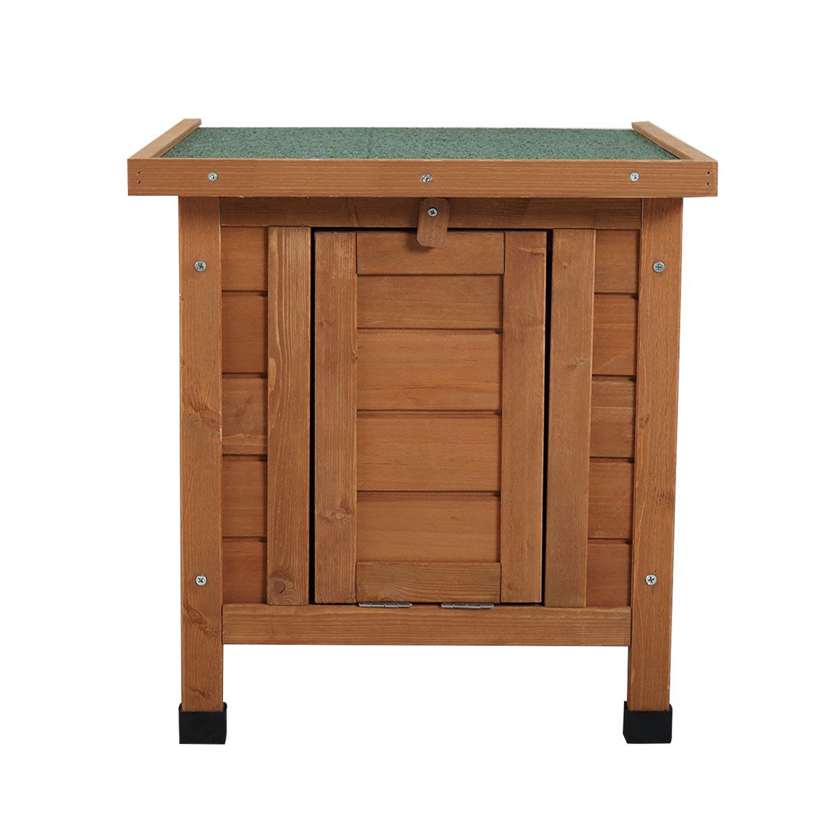 Modern furniture-style Rabbit Cat Dog Hutch, Indoor/Outdoor Retreat House with Openable Roof for Small Pets