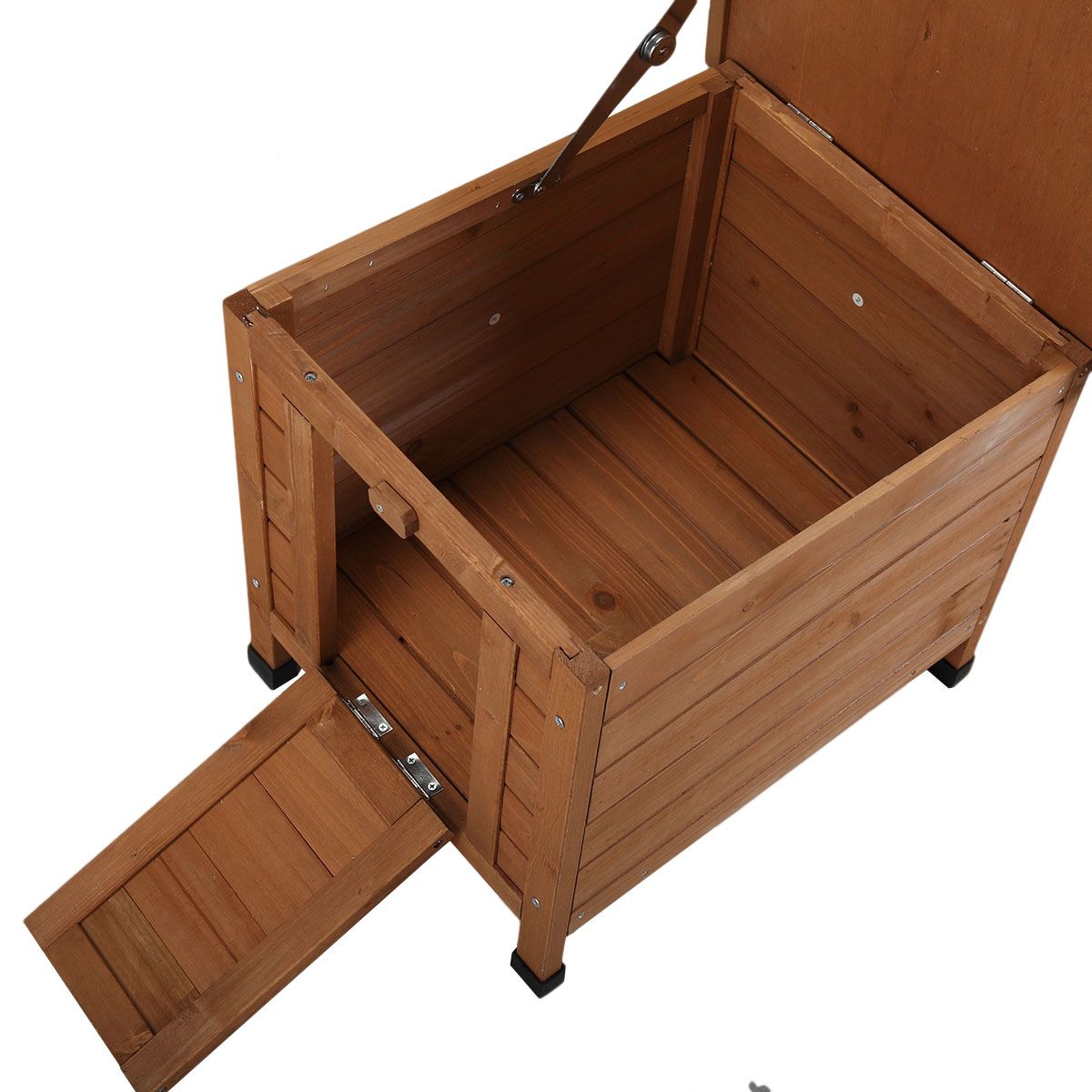 Modern furniture-style Rabbit Cat Dog Hutch, Indoor/Outdoor Retreat House with Openable Roof for Small Pets